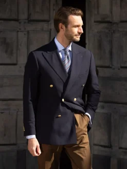 The Nines Costumes|Blazer Croisé*Blazer croisé bleu marine à boutons dorés - drop 4