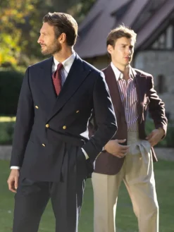 The Nines Costumes|Blazer Croisé*Blazer croisé bleu marine à boutons dorés - drop 4
