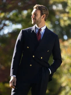 The Nines Costumes|Blazer Croisé*Blazer croisé bleu marine à boutons dorés - drop 4