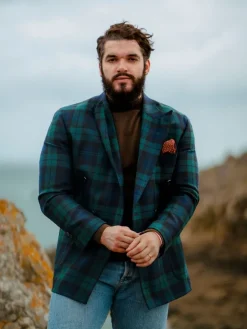 The Nines Blazer Croisé*Blazer croisé tartan Glaz