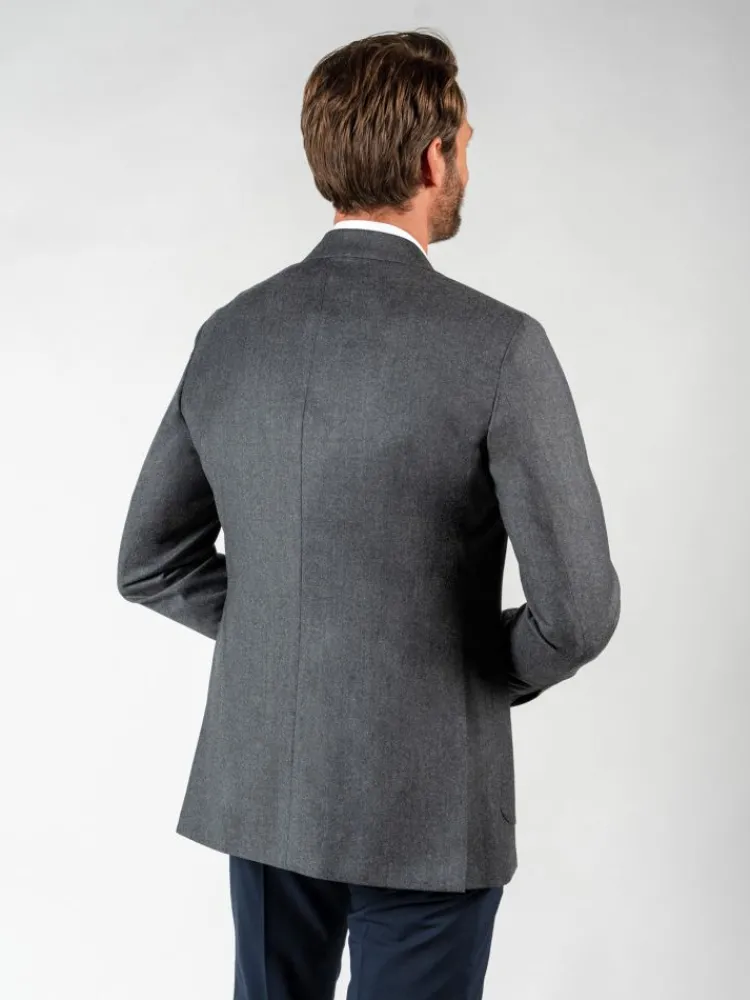 The Nines Costumes|Veste Casual*Blazer en flanelle gris laine et cachemire