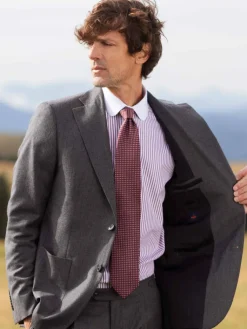 The Nines Costumes|Veste Casual*Blazer en flanelle gris laine et cachemire