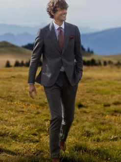 The Nines Costumes|Veste Casual*Blazer en flanelle gris laine et cachemire