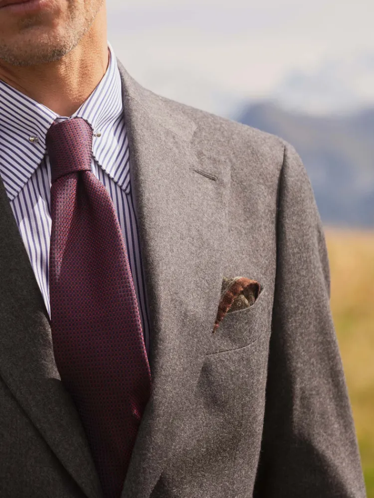 The Nines Costumes|Veste Casual*Blazer en flanelle gris laine et cachemire