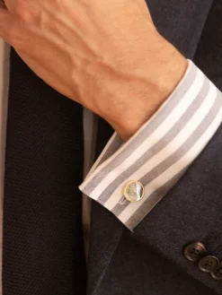 The Nines Bouton De Manchette Rond|Bouton De Manchette Or*Boutons de manchette abalone Vienne