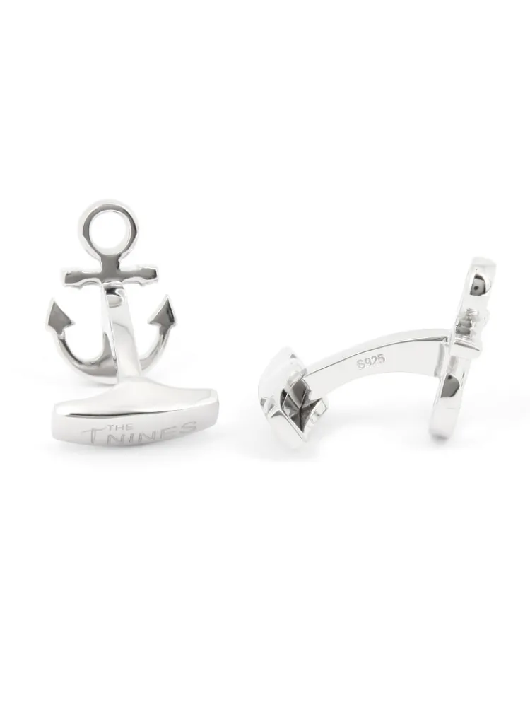 The Nines Nautique|Bouton De Manchette Argent Massif*Boutons de manchette ancre argent massif Portsmouth