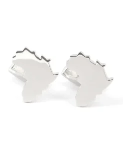 The Nines Bouton De Manchette Argent|Bouton De Manchette Argent Massif*Boutons de manchette argent massif Africa