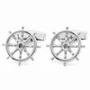 The Nines Bouton De Manchette Rond|Nautique*Boutons de manchette argent massif barre de navire