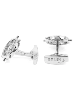 The Nines Bouton De Manchette Rond|Nautique*Boutons de manchette argent massif barre de navire