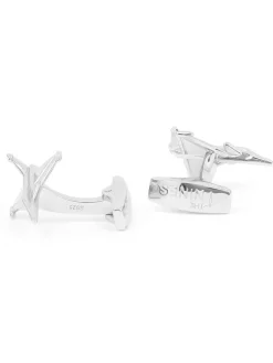 The Nines Bouton De Manchette Argent|Bouton De Manchette Argent Massif*Boutons de manchette argent massif avion de chasse rafale