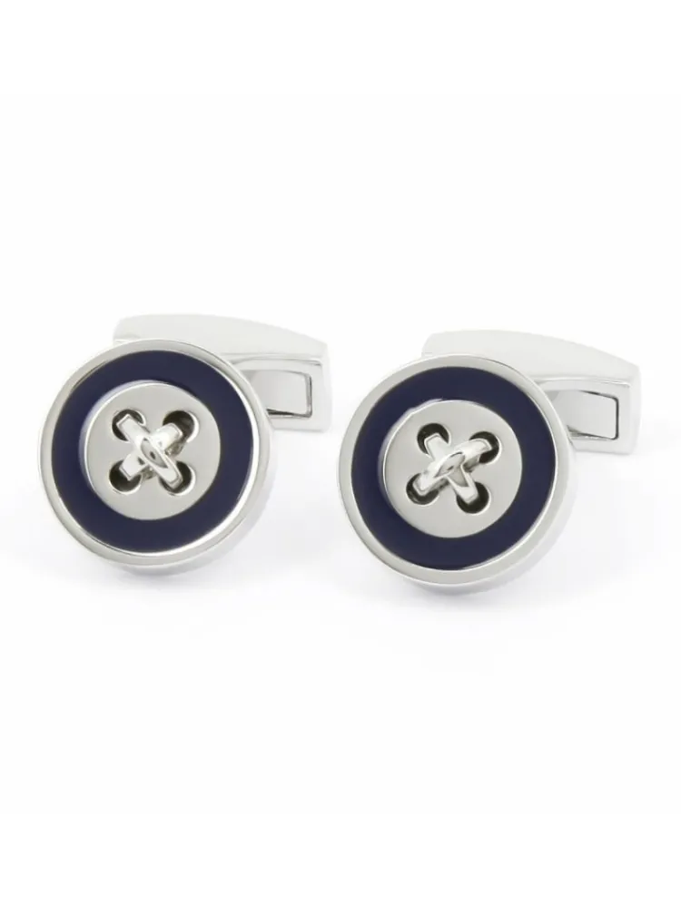 Maison du Bouton de Manchette Bouton De Manchette Rond|Bouton De Manchette Bleu*Boutons de manchette bleu marine Baltimore