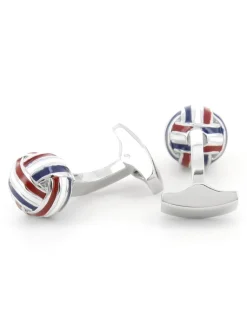 The Nines Bouton De Manchette Rond|Bouton De Manchette Rouge*Boutons de manchette boules bleu, blanc, rouge Cambon
