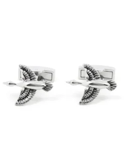 The Nines Bouton De Manchette Argent|Chasse*Boutons de manchette canard