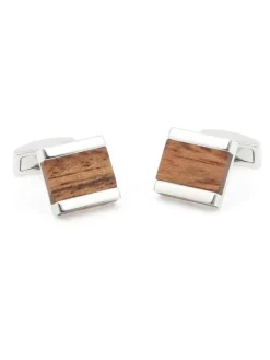 The Nines Bouton De Manchette Carré|Classique*Boutons de manchette carrés en bois bubinga Minkebe