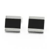 The Nines Bouton De Manchette Carré|Bouton De Manchette Noir*Boutons de manchette carrés en onyx Minkebe