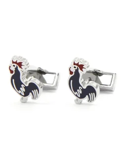 The Nines Bouton De Manchette Rouge|Vive La France !*Boutons de manchette coq gaulois