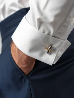 The Nines Bouton De Manchette Or|Classique*Boutons de manchette cylindre Rhodes