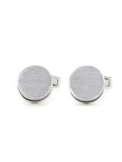 ARTICLE 22 Bouton De Manchette Rond|Bouton De Manchette Argent*Boutons de manchette en argent massif et bombes recyclées Ban Naphia