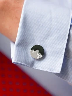The Nines Bouton De Manchette Rond|Voyage*Boutons de manchette Everest