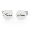 The Nines Bouton De Manchette Rond|Bouton De Manchette Argent*Boutons de manchette forever and ever