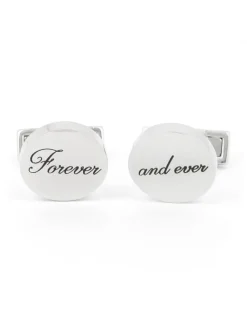 The Nines Bouton De Manchette Rond|Bouton De Manchette Argent*Boutons de manchette forever and ever