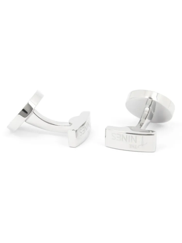 The Nines Bouton De Manchette Rond|Bouton De Manchette Argent*Boutons de manchette forever and ever