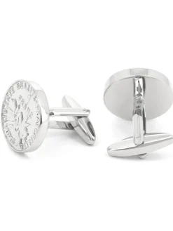 The Nines Bouton De Manchette Rond|Bouton De Manchette Argent*Boutons de manchette franc