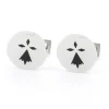 Maison du Bouton de Manchette Bouton De Manchette Rond|Bouton De Manchette Argent*Boutons de manchette hermine Bretagne