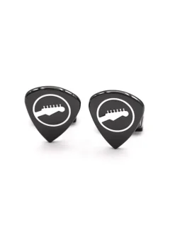 The Nines Musique|Bouton De Manchette Noir*Boutons de manchette Kansas City guitare