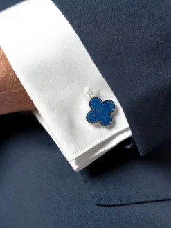 The Nines Bouton De Manchette Bleu|Classique*Boutons de manchette Lapis Lazuli Vendôme