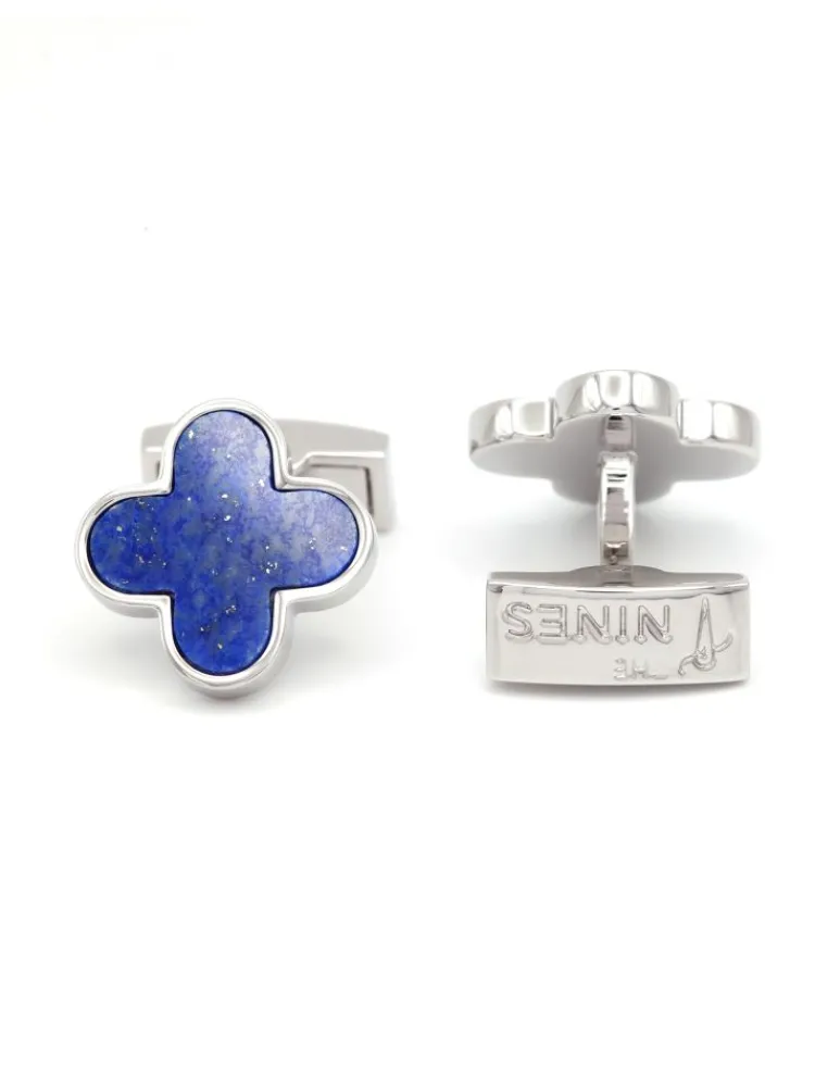 The Nines Bouton De Manchette Bleu|Classique*Boutons de manchette Lapis Lazuli Vendôme