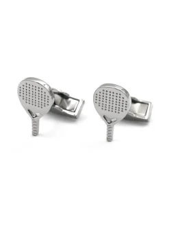 The Nines Bouton De Manchette Argent|Sports*Boutons de manchette Marbella padel