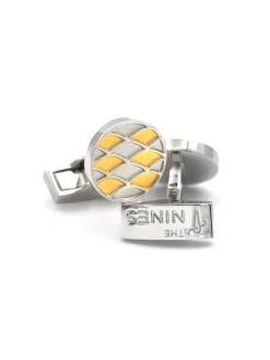 The Nines Bouton De Manchette Rond|Bouton De Manchette Or*Boutons de manchette Miyazaki couleur or et argent
