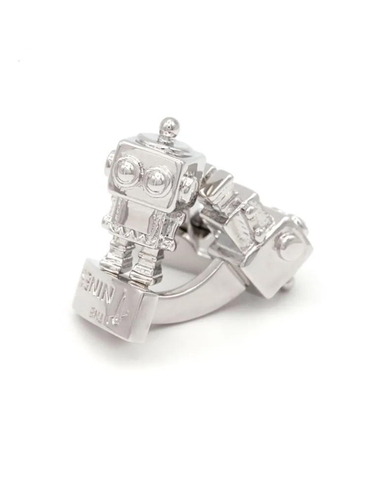 The Nines Bouton De Manchette Argent|Insolites*Boutons de manchette robot