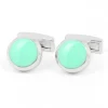 Maison du Bouton de Manchette Bouton De Manchette Vert|Mariage*Boutons de manchette ronds vert aqua Montreux II