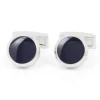 The Nines Bouton De Manchette Rond|Bouton De Manchette Bleu*Boutons de manchette ronds bleu marine Montreux II