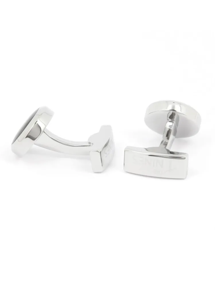 The Nines Bouton De Manchette Rond|Bouton De Manchette Bleu*Boutons de manchette ronds bleu marine Montreux II