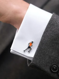 The Nines Sports|Bouton De Manchette Orange*Boutons de manchette running Zegama