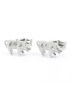 Maison du Bouton de Manchette Bouton De Manchette Argent|Chasse*Boutons de manchette sanglier Rambouillet
