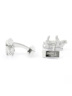 Maison du Bouton de Manchette Bouton De Manchette Argent|Chasse*Boutons de manchette sanglier Rambouillet