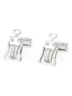 Maison du Bouton de Manchette Bouton De Manchette Argent|Vins Et Spiritueux*Boutons de manchette tire bouchon le petit zinc