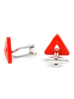 Maison du Bouton de Manchette Bouton De Manchette Rouge|Automobile*Boutons de manchette triangle de sécurité