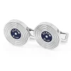 The Nines Bouton De Manchette Rond|Bouton De Manchette Bleu*Boutons de manchette vinyle 33 Rpm