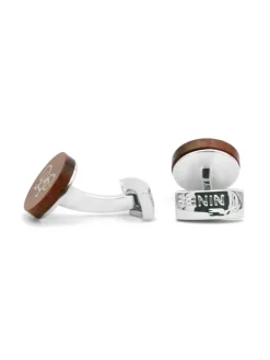 The Nines Bouton De Manchette Rond|Sports*Boutons de manchette vélo de course en bois