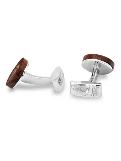 The Nines Bouton De Manchette Rond|Bouton De Manchette Bois*Boutons de manchette voilier Cap Lizard en bois