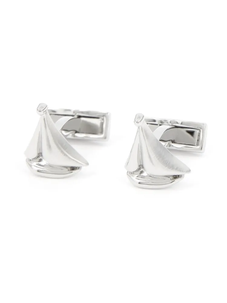 The Nines Nautique|Bouton De Manchette Argent*Boutons de manchette voilier class America