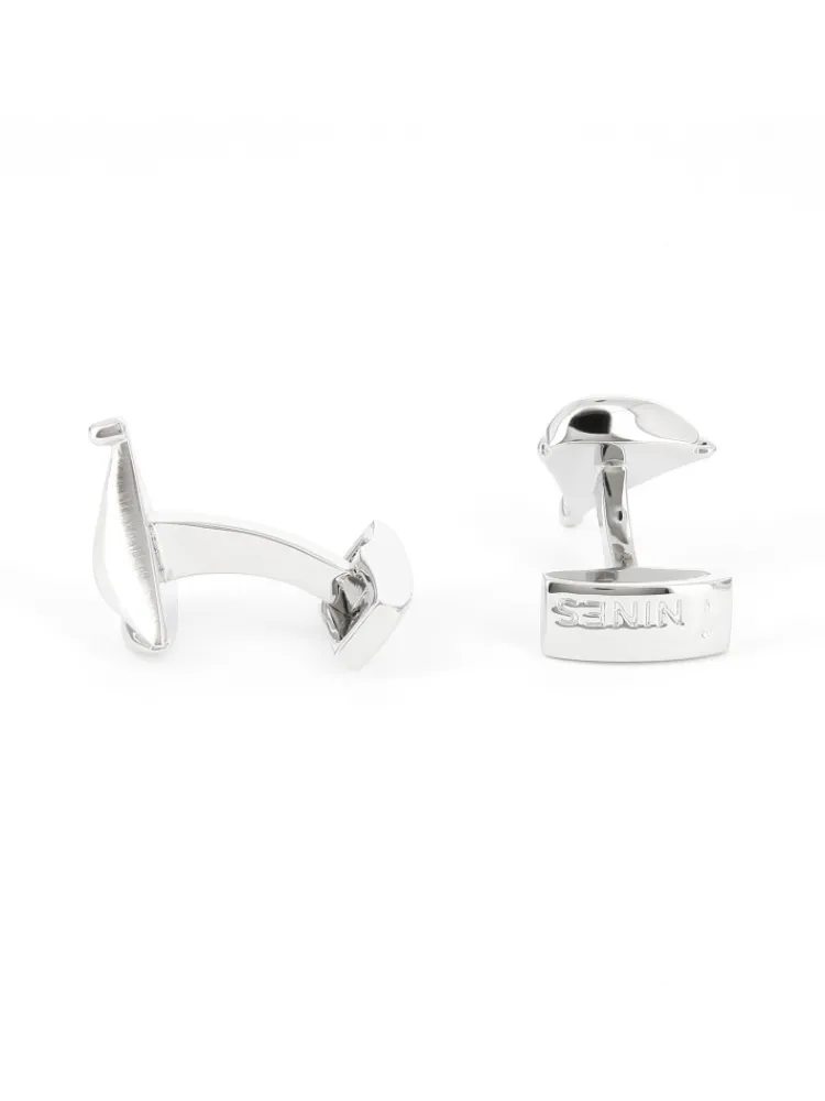 The Nines Nautique|Bouton De Manchette Argent*Boutons de manchette voilier class America