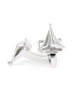 The Nines Nautique|Bouton De Manchette Argent*Boutons de manchette voilier class America