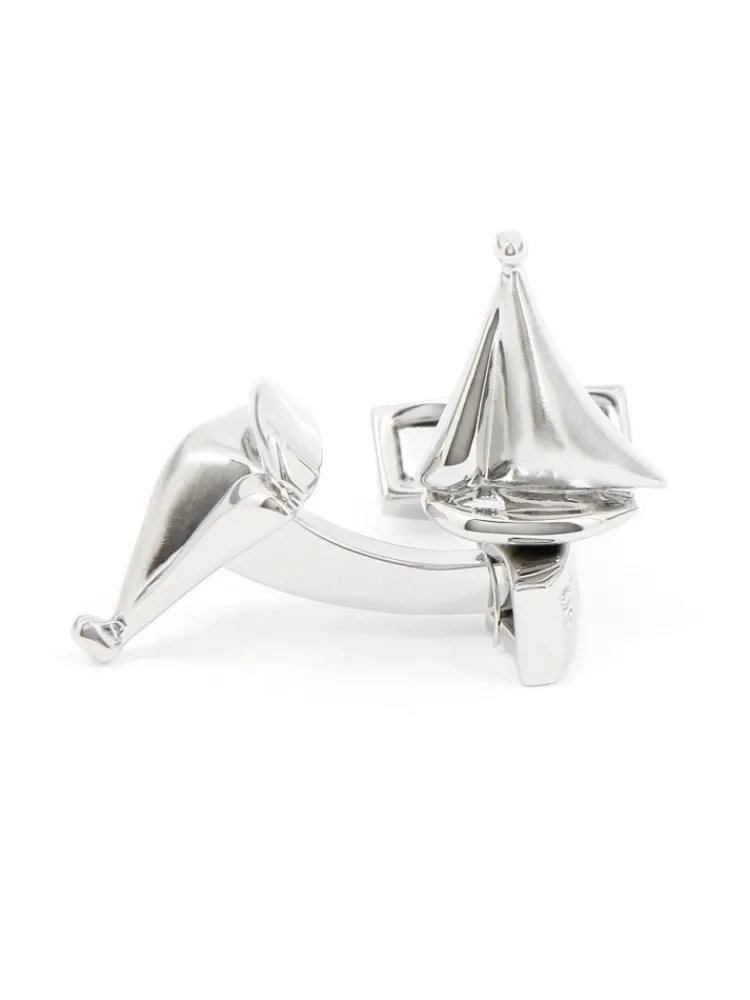The Nines Nautique|Bouton De Manchette Argent*Boutons de manchette voilier class America