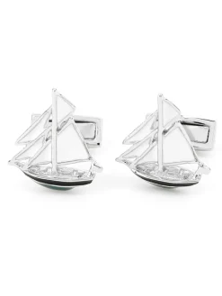 The Nines Bouton De Manchette Argent|Nautique*Boutons de manchette voilier Pen Duick
